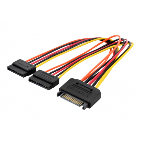 ASSMANN Rozgałęźnik zasilania M/F/F 0.3m SATA 15-pin - 2x SATA 15-pin