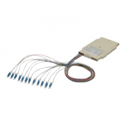 ASSMANN Skrzynka kasety spawów światłowodowych 12 Pigtails pre-assembled SC (UPC) Multimode 50/125 OM3 colored LSZH