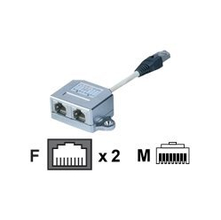Kabel ASSMANN T-Adaptor RJ45 CAT5e 19cm 1xRJ45 M to 2xRJ45 F bulk