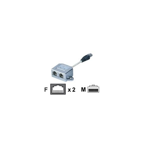 Kabel ASSMANN T-Adaptor RJ45 CAT5e 19cm 1xRJ45 M to 2xRJ45 F bulk