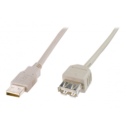 Kabel ASSMANN USB 2.0 extension type A M/F 1.8m USB 2.0 conform be