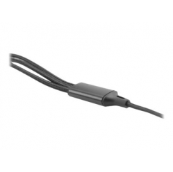 Kabel ASSMANN USB Charger USB A - Lightning+micro B+Type-C 1m 3in1 cotton CE bl