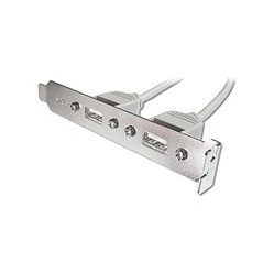 Kabel ASSMANN USB Slot Bracket 2x type A-2x5pin IDC F/F 0.25m USB 2.0 compatibel be
