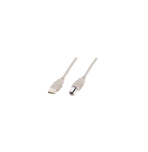 Kabel ASSMANN USB2.0 1.8m USB A to USB B AWG28 beige bulk