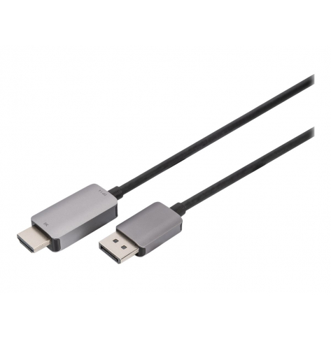Kabel DIGITUS 8K DP to HDMI adapter Alu housing black 1.8m