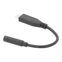 Kabel DIGITUS adapter USB 3.1 audio Typ USB C/Mini Jack 3.5mm M/F czarny 0.2m