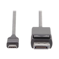 Kabel DIGITUS adapter USB 3.1 Gen 2 SuperSpeed+ Typ USB C/DP 4K 32.4 Gbps M/M czarny 2m