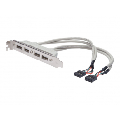 Kabel DIGITUS AK-300304-002-E USB2.0 0.25m beżowy