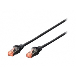 Kabel DIGITUS CAT 6 S-FTP krosowy Cu LSZH AWG 27/7 0.25m czarny