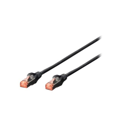 Kabel DIGITUS CAT 6 S-FTP krosowy Cu LSZH AWG 27/7 0.25m czarny