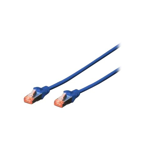 Kabel DIGITUS CAT 6 S-FTP krosowy Cu LSZH AWG 27/7 0.5m niebieski