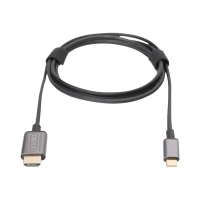 Adapter DIGITUS DA-70821 USB-C / HDMI 1.8m 4K 30Hz black metal housing