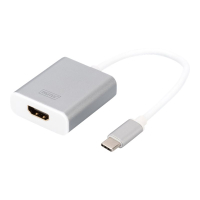 Adapter DIGITUS DA-70836 graficzny HDMI 4K 30Hz UHD na USB-C 3.0, z audio, aluminiowy