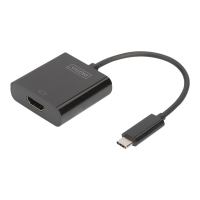 Adapter DIGITUS DA-70852 graficzny HDMI 4K 30Hz UHD USB-C 3.1, z audio czarny 0.15m