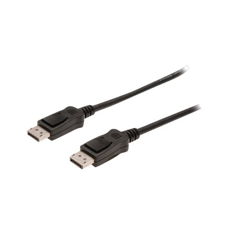 DIGITUS DisplayPort DP M/M 2.0m w/interlock DP 1.2 Ultra HD 4K bl