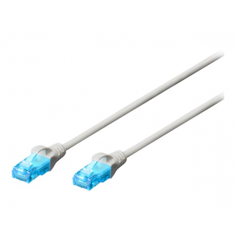Kabel DIGITUS DK-1512-010 krosowy UTP, CAT.5E, szary, 1m, 15 LGW