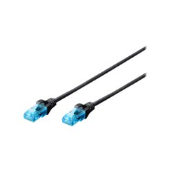 Kabel DIGITUS DK-1512-010/BL krosowy UTP, CAT.5E, czarny, 1,0m 15 LGW