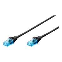 Kabel DIGITUS DK-1512-020/BL krosowy UTP, CAT.5E, czarny, 2.0m, 15 LGW