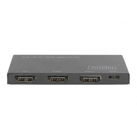 DIGITUS DS-45322 Ultra Slim HDMI Splitter 1x2 4K/60Hz HDR HDCP 2.2 18Gbps Micro USB powered