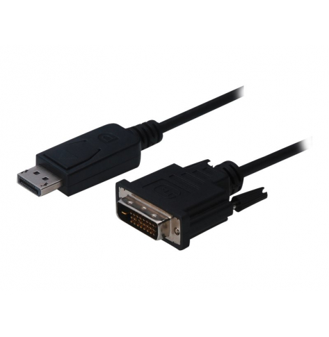 Kabel DIGITUS DisplayPort 1.1a - DVI 24+1 M/M 2m w/interlock CE bl