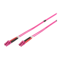 Kabel DIGITUS krosowy - OM4 LC to LC Multimode 50/125 duplex 1m LSOH RAL 4003