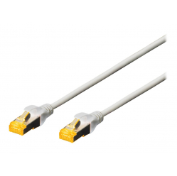 Kabel DIGITUS krosowy RJ45 kat.6A S/FTP AWG 26/7 LSOH 0.25m szary 1szt