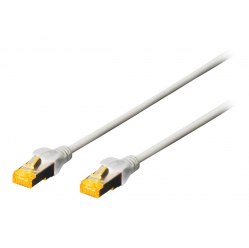 Kabel DIGITUS krosowy RJ45 kat.6A S/FTP AWG 26/7 LSOH 15m szary 1szt