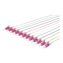 DIGITUS Pigtail światłowodowy 12szt LC simplex OM4 50/125 2m LSZH 12 kolorów