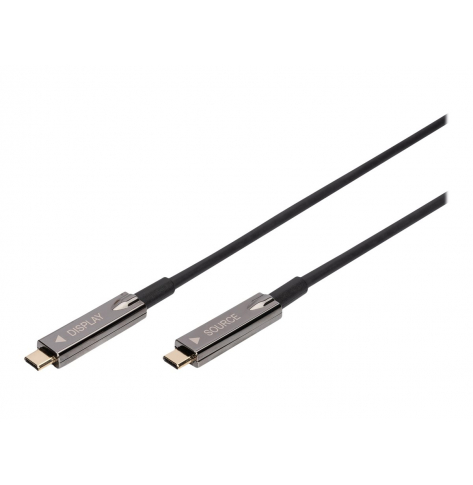 Kabel DIGITUS polaczeniowy audio-wideo AOC USB 3.1 Typ C/USB Typ C 4K 10m