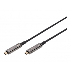 Kabel DIGITUS polaczeniowy audio-wideo AOC USB 3.1 Typ C/USB Typ C 4K 15m