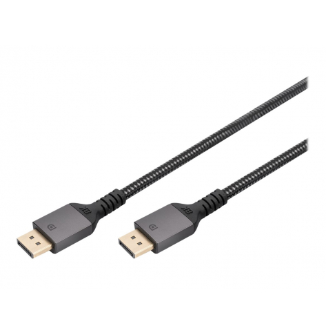 Kabel DIGITUS polaczeniowy PREMIUM DisplayPort 8K60Hz UHD DP/DP M/M czarny 1m