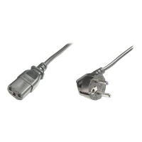 Kabel DIGITUS polaczeniowy zasilajacy Typ Schuko katowy/IEC C13 M/z czarny 5m