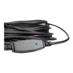 Kabel DIGITUS Przedłużacz kabla USB 3.0 SuperSpeed Type USB A/A M/F active black 20m