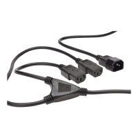 Kabel DIGITUS rozdzielacz zasilajacy Typ IEC C14/2xIEC C13 M/z czarny 1.7m