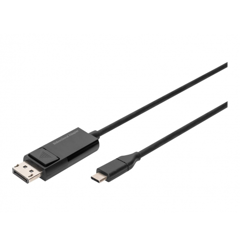 Kabel DIGITUS USB Type-C to DisplayPort Bidirectional max. Resolution 8K 30Hz lenghts 2m Black