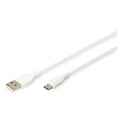 Kabel DIGITUS USB-C Silicone charging USB-A - USB-C 1m USB 2.0 60W white