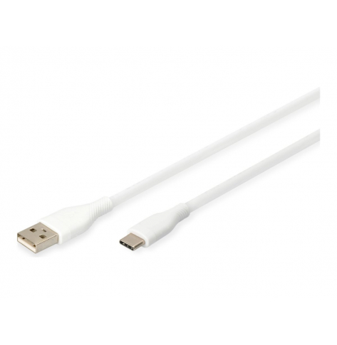Kabel DIGITUS USB-C Silicone charging USB-A - USB-C 1m USB 2.0 60W white
