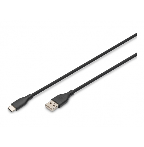 Kabel DIGITUS USB-C Silicone charging USB-A - USB-C 2m USB 2.0 60W black