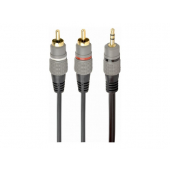 GEMBIRD 3.5mm stereo - 2xRCA 1.5m pozlacane zlacza