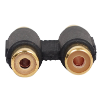 Adapter GEMBIRD A-2RCAFF-01 2x RCA f / RCA f czarny