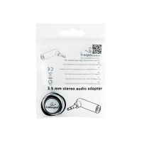 Adapter GEMBIRD A-3.5M-3.5FL 3.5mm prawy kątowy black