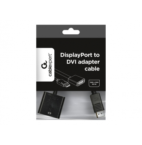 GEMBIRD A-DPM-DVIF-002 adapter Displayport(M) -> DVI(F)29pin 10cm, czarny