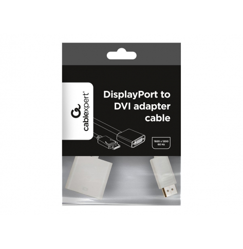 GEMBIRD A-DPM-DVIF-002-W adapter Displayport(M) -> DVI(F)29pin 10cm, bialy