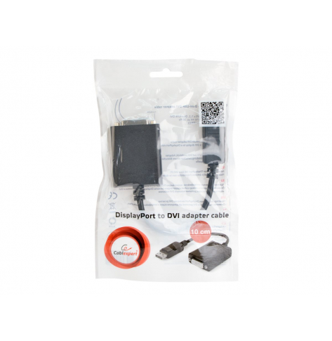 GEMBIRD A-DPM-DVIF-03 adapter Displayport v1.2 (M) -> DVI(F)29pin 10cm, czarny