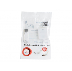 GEMBIRD A-DPM-HDMIF-03-W Gembird adapter Displayport v1.2 (M) -> HDMI(F) 10cm bialy