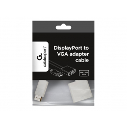 GEMBIRD A-DPM-VGAF-02-W adapter displayport 1.1->VGA, na kablu, bialy