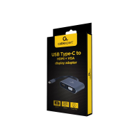 Adapter GEMBIRD A-USB3C-HDMIVGA-01 USB-C / HDMI + VGA szary
