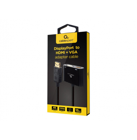 GEMBIRD Adapter DisplayPort m HDMI z 0.1m czarny