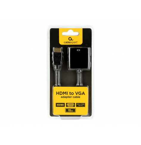 GEMBIRD adapter HDMI-A(M) ->VGA (F) na kablu czarny