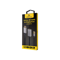 Adapter GEMBIRD A-HDMIM-DPF-02 Aktywny 4K HDMI / DisplayPort czarny
